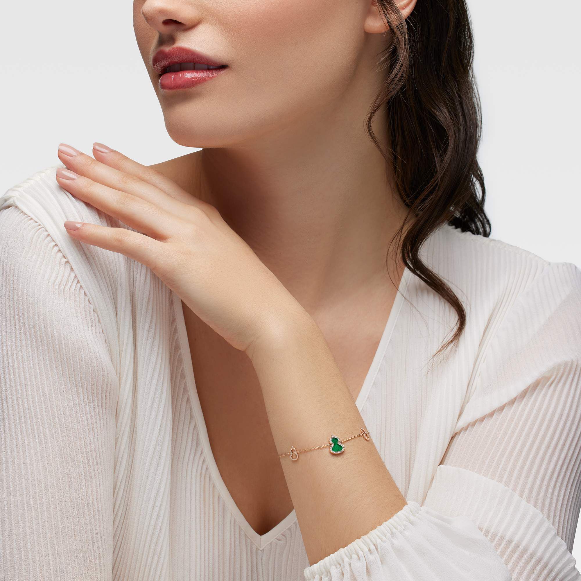 Jade and clearance diamond bracelet